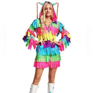 TipsyElves Piñata Costume Dress Sz M NEW